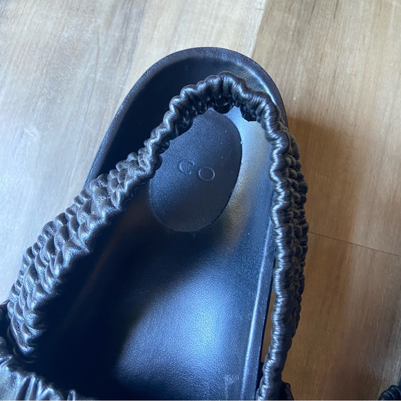 CO Made in Italy black textured platform slide sandal - Picture 4 of 6